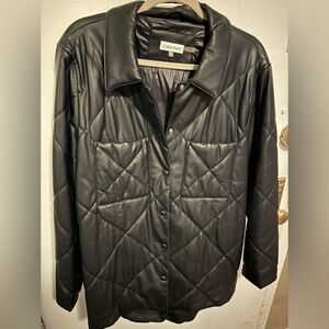 Calvin Klein Women's Black Quilted Jacket xl